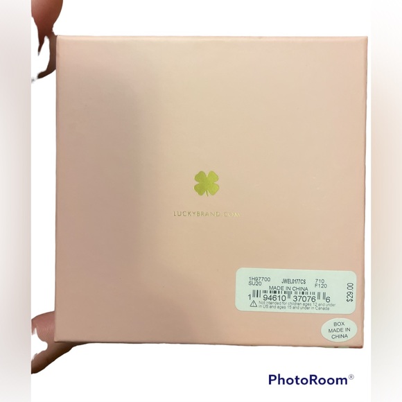 Lucky Brand Wood And Gold Tone 2 1/2” Hoop Earrings Brand New In Box  #11 - Picture 6 of 6